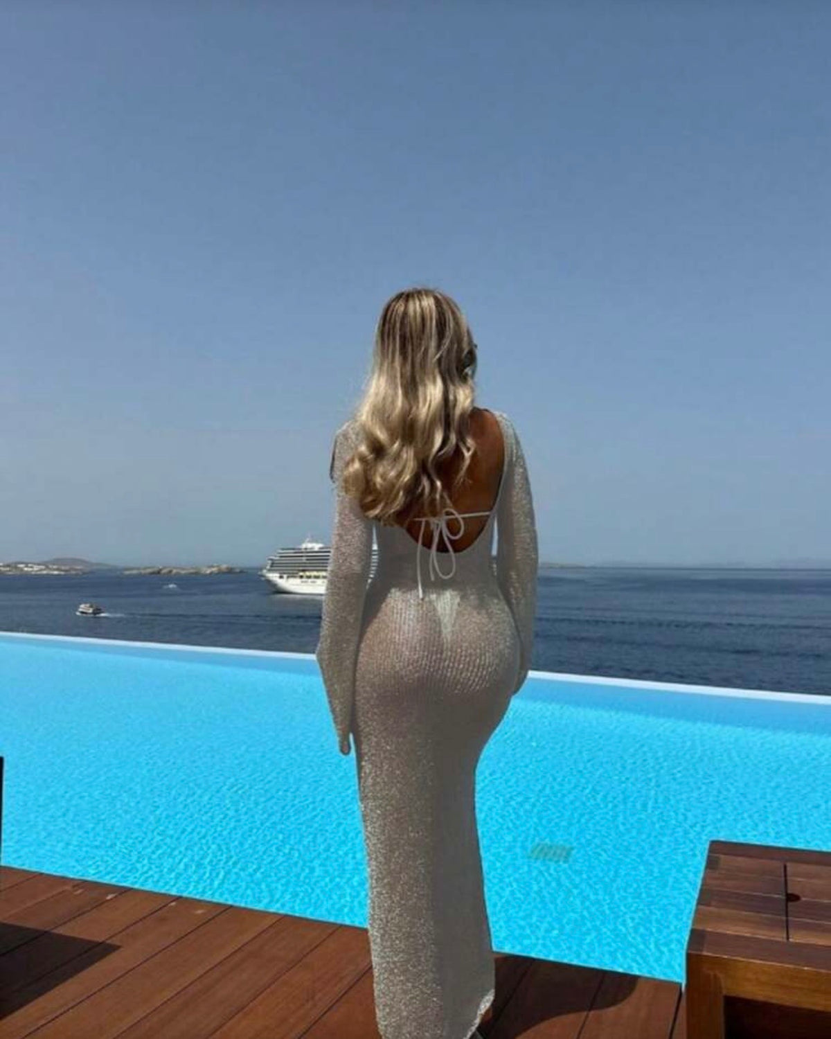 Vestido de gasa playero