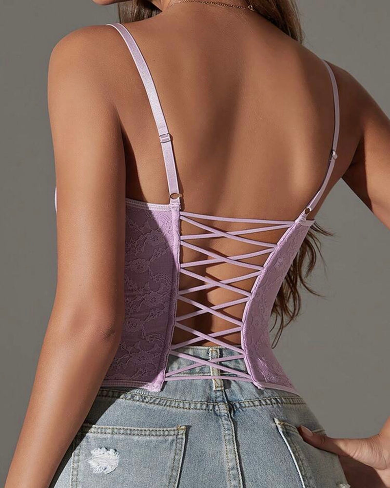 Corset con encaje