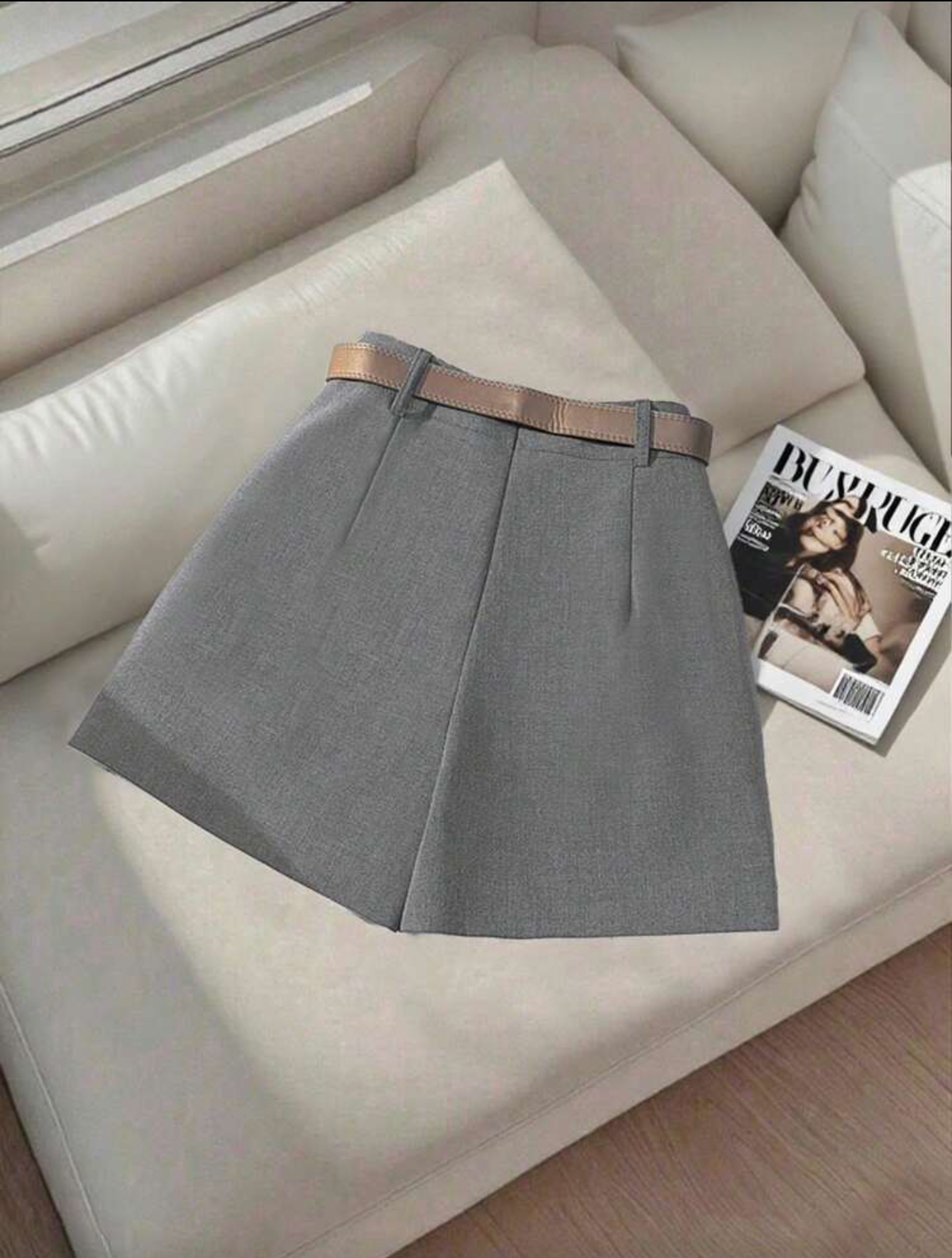 Short enagua gris