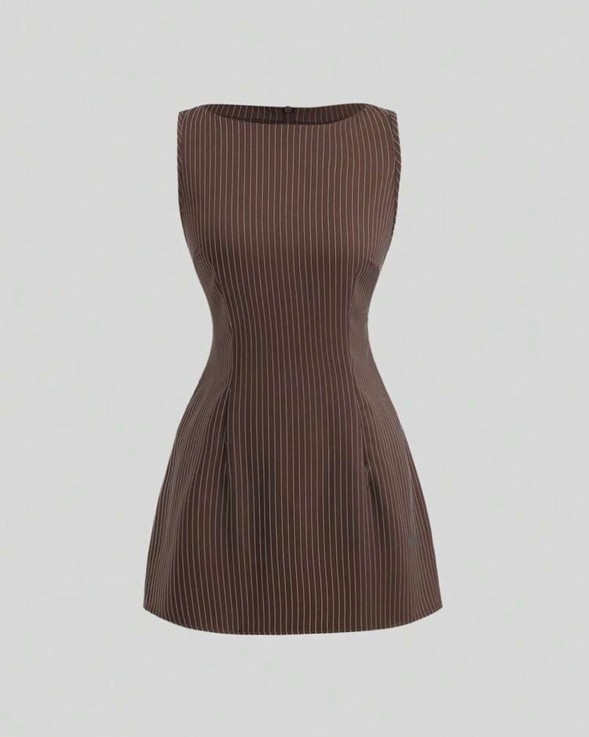 Vestido café corto