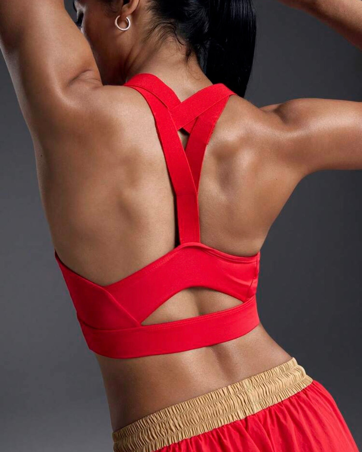 Top deportivo rojo powerista