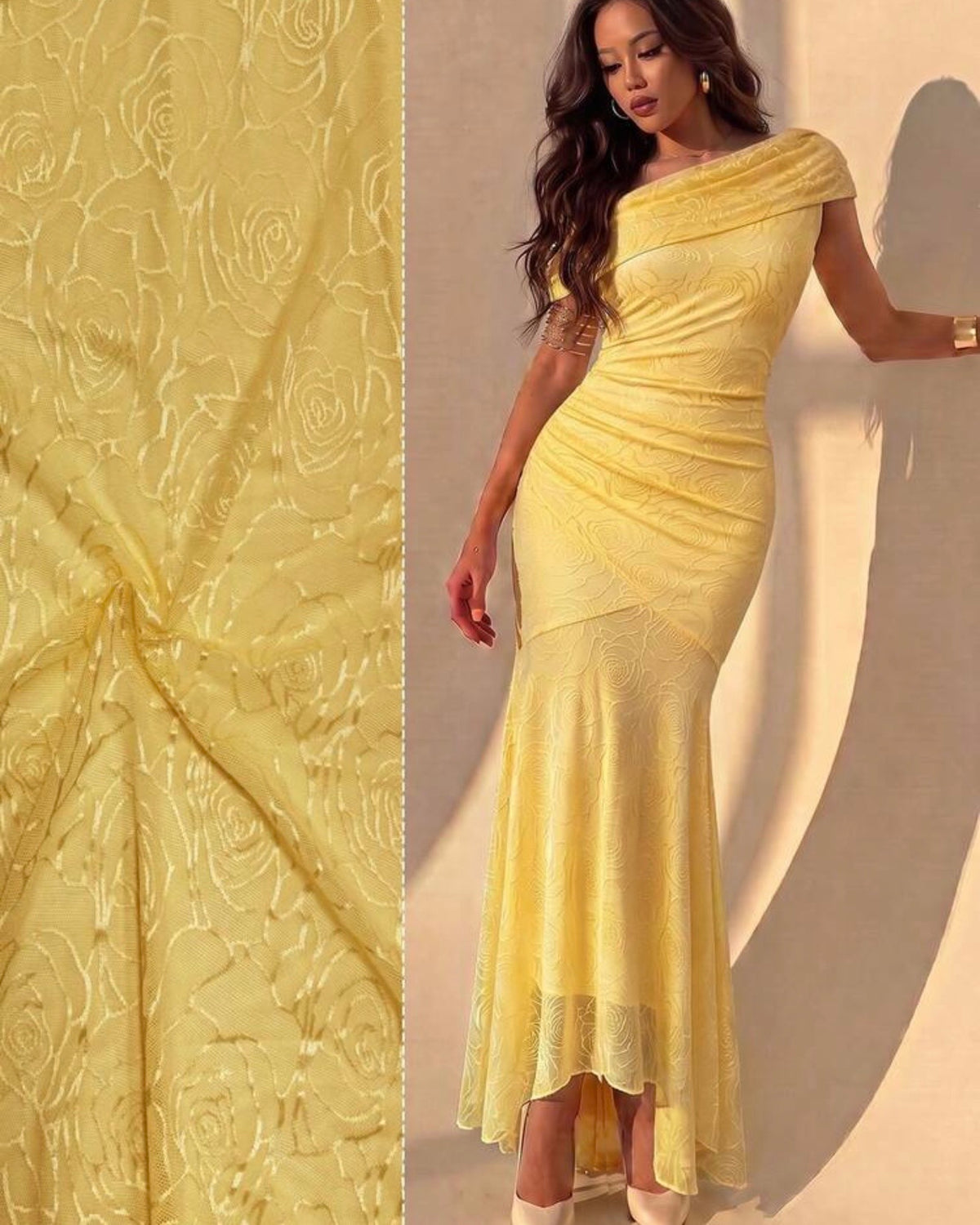 Vestido amarillo straple