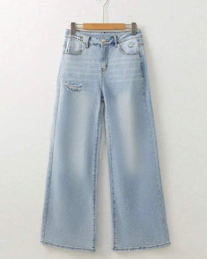 Jeans acampanados de mezclilla