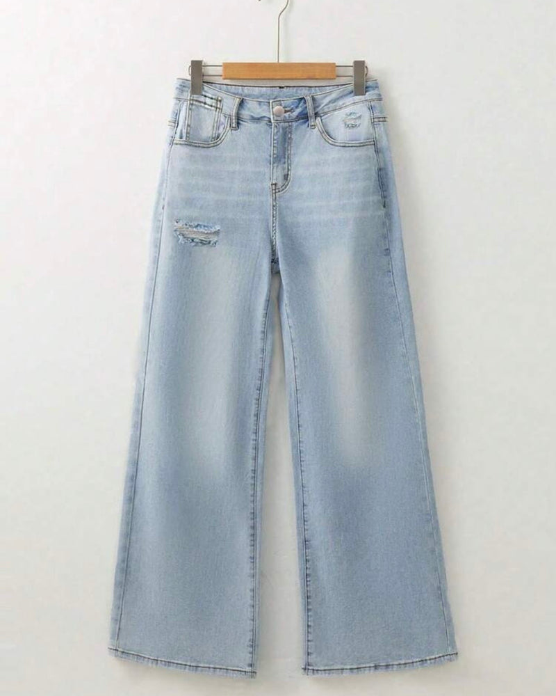 Jeans acampanados de mezclilla
