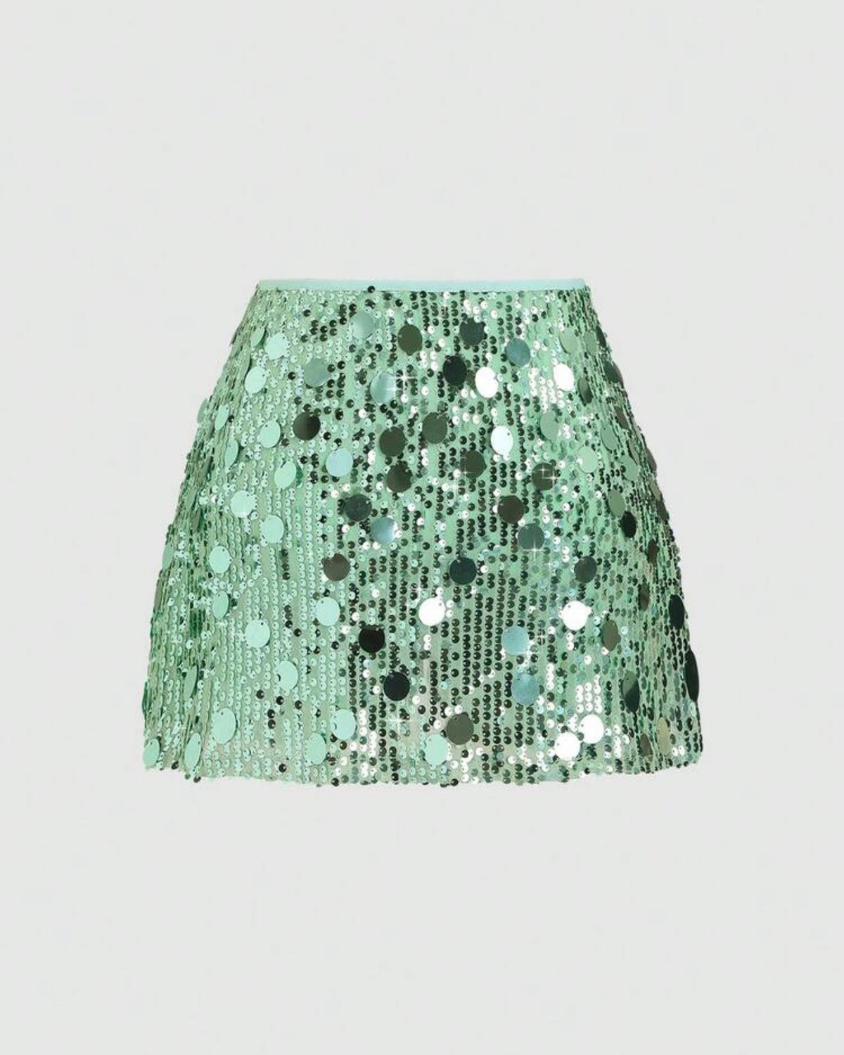 Falda de lentejuelas verde