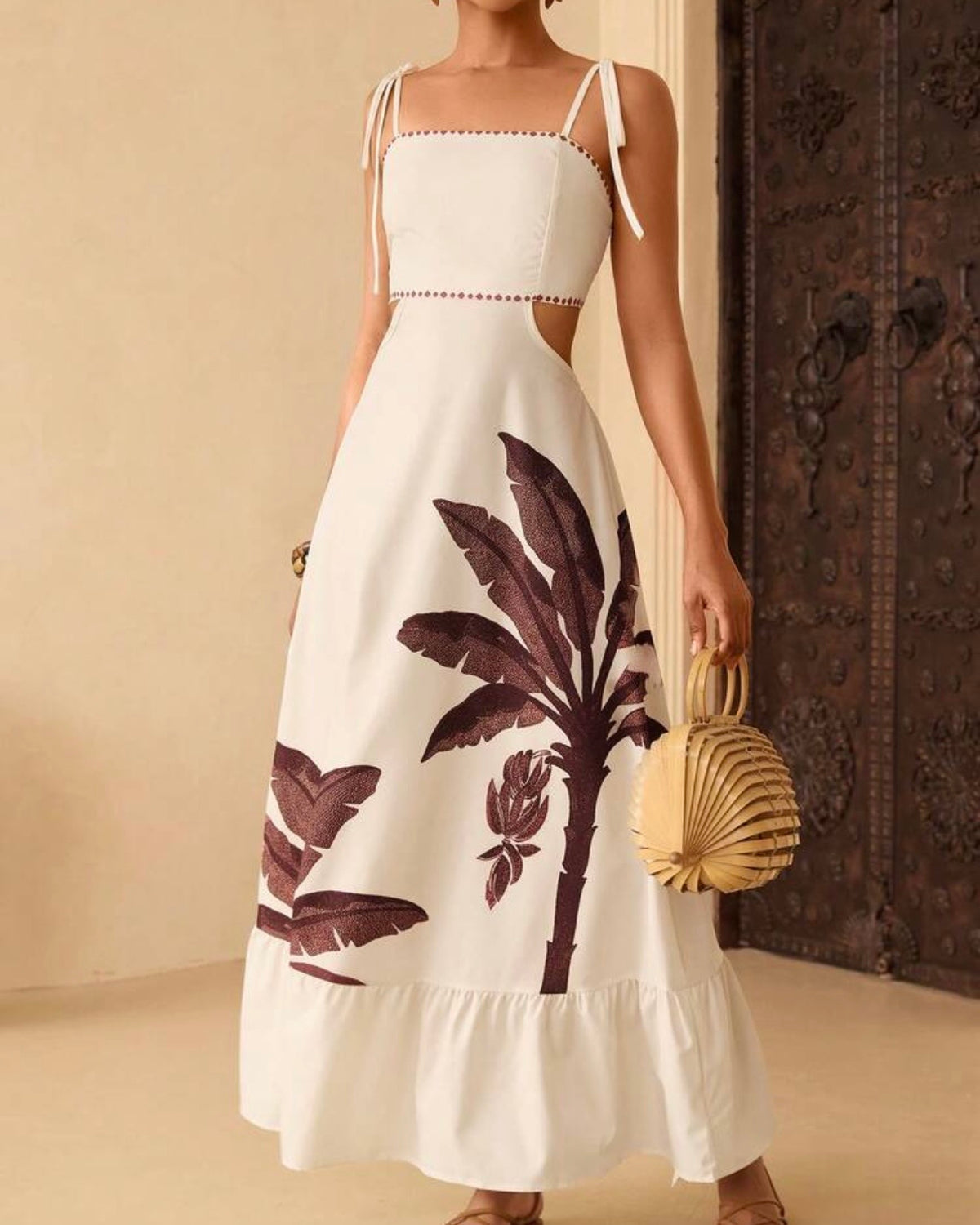 Vestido con palmera