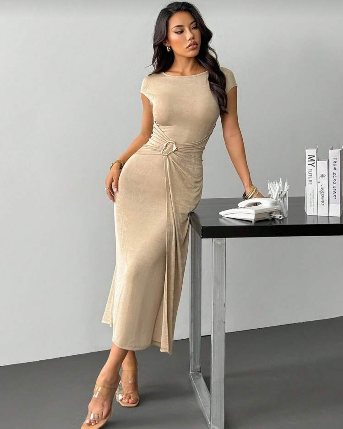 Vestido beige