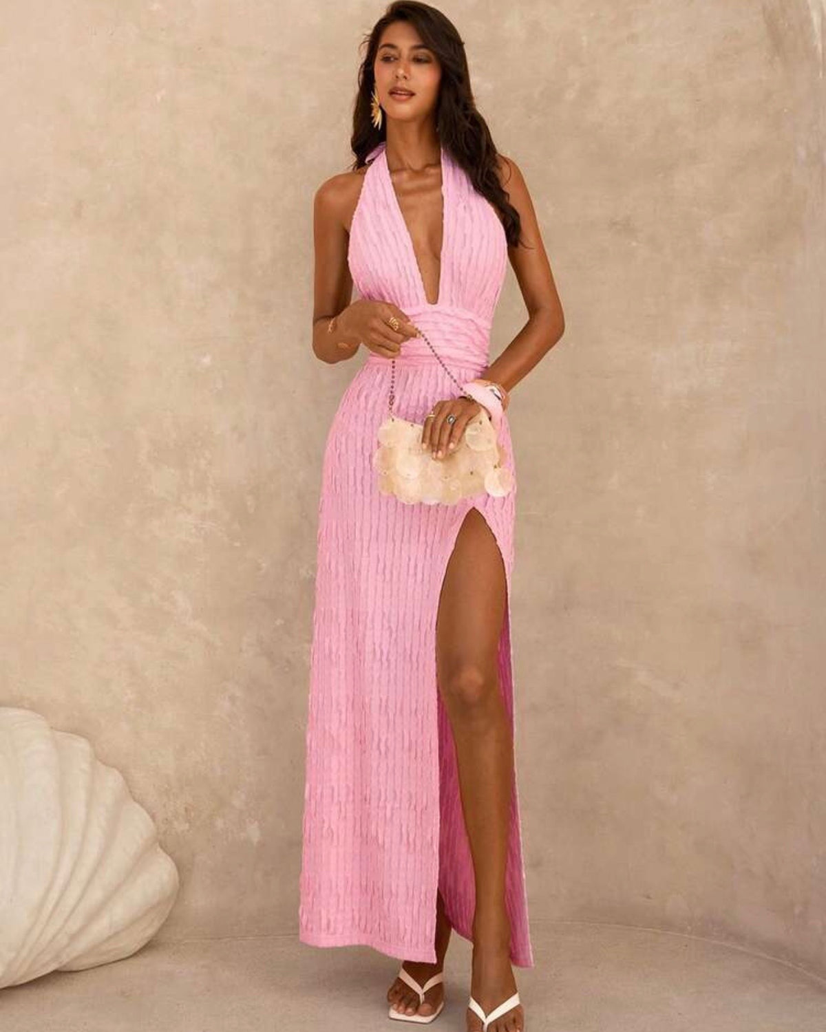 Vestido rosado glamine