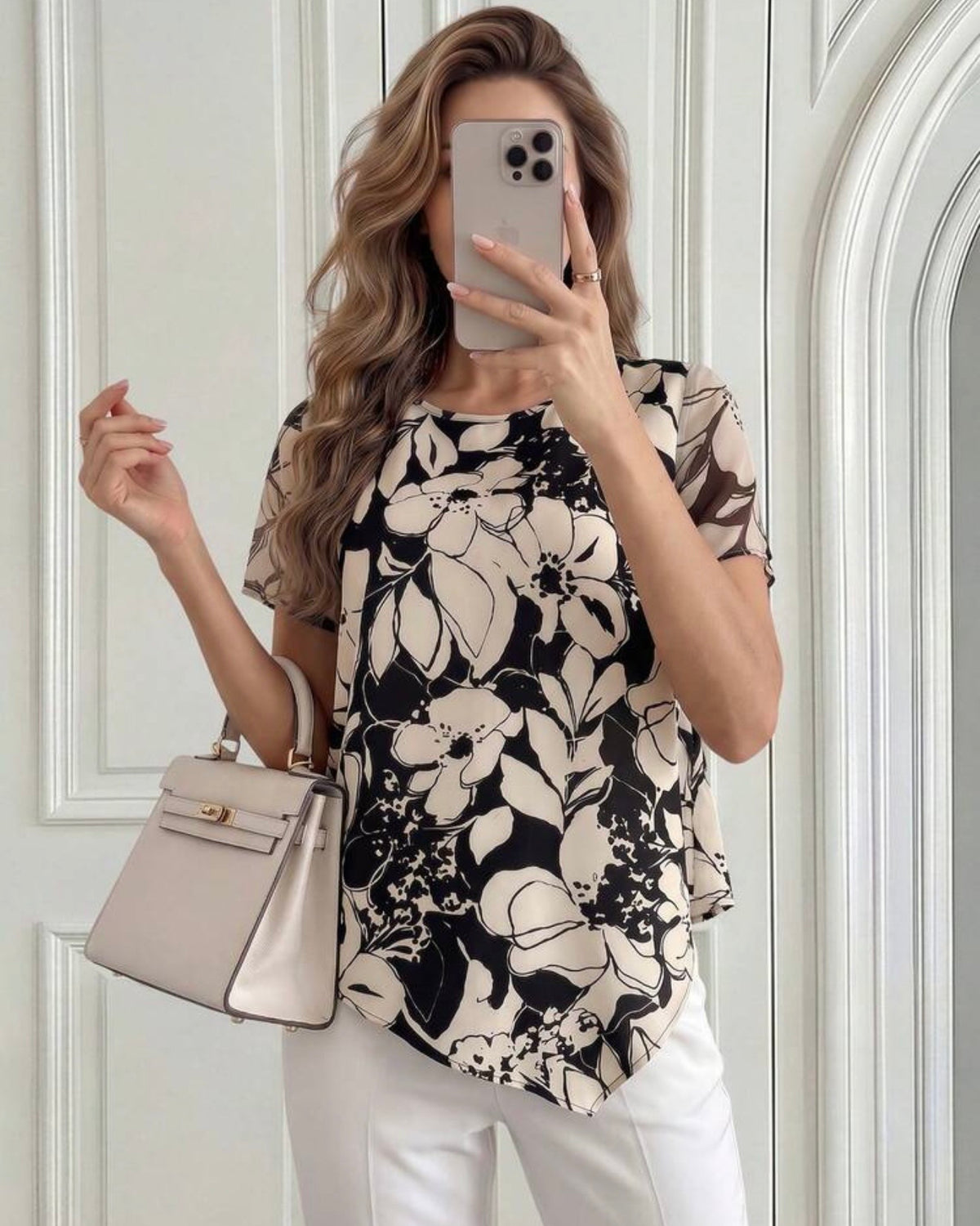Blusa estampada elegante