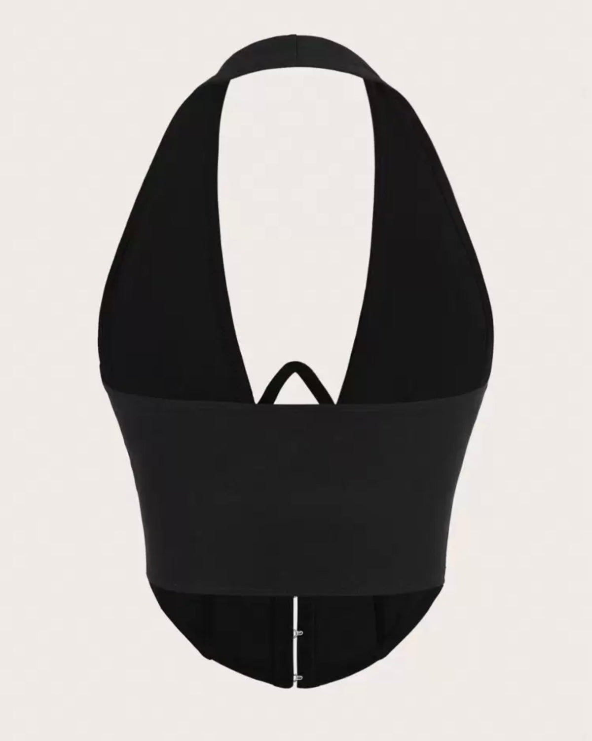 Top negro cuello V