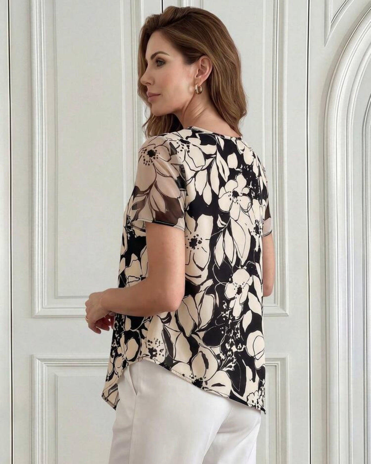 Blusa estampada elegante