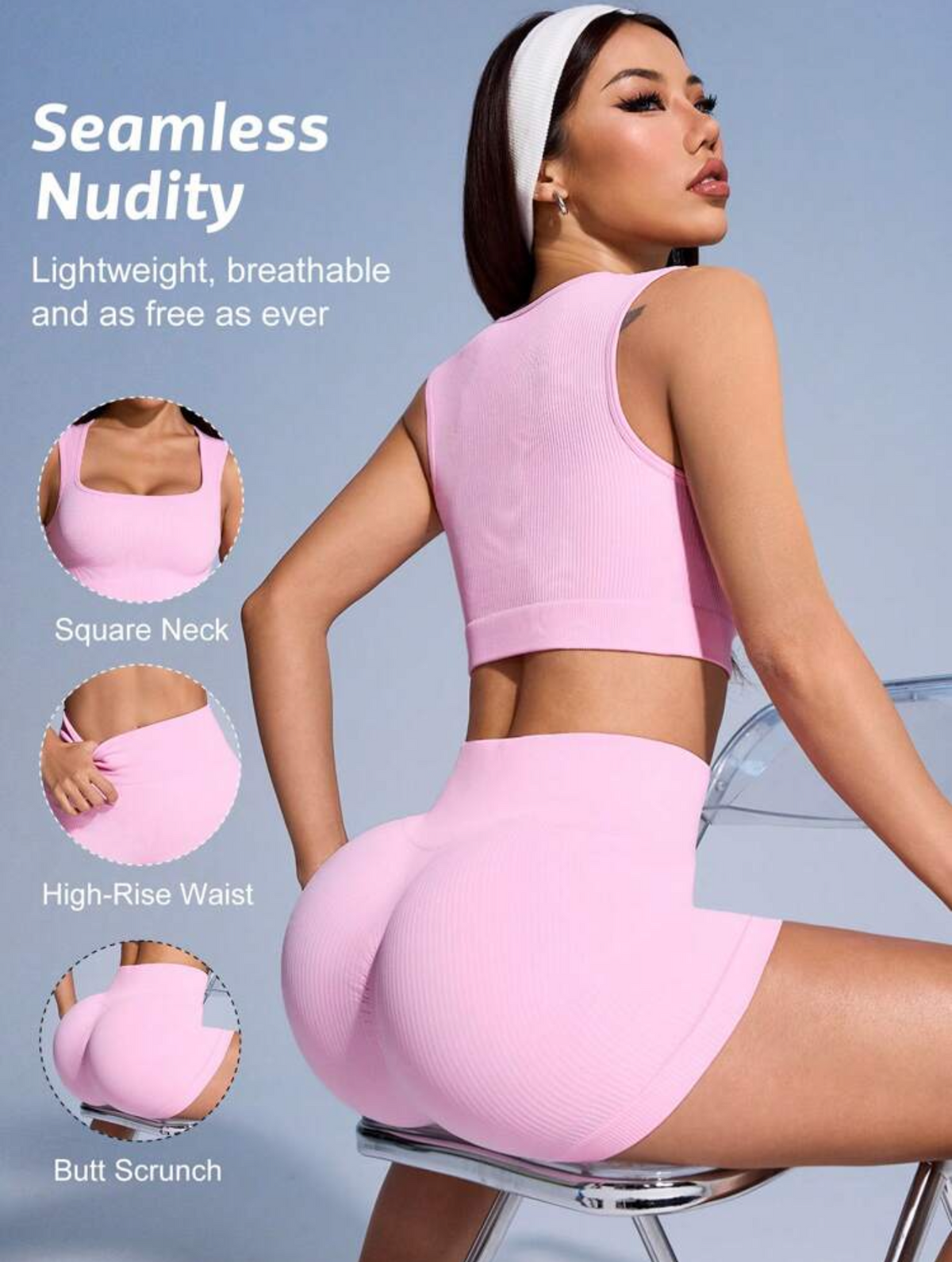 Conjunto rosa deportivo