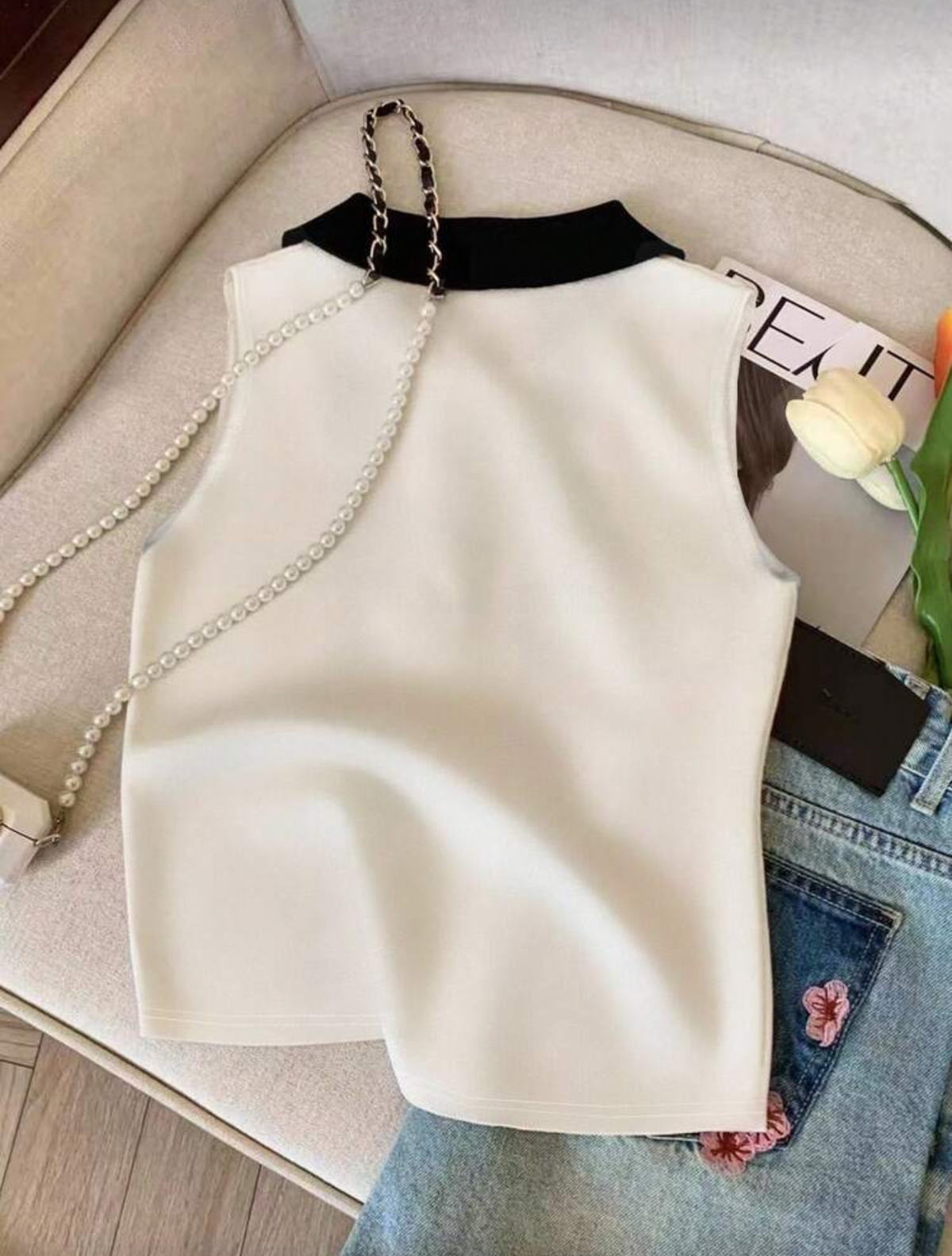 Blusa con cuello