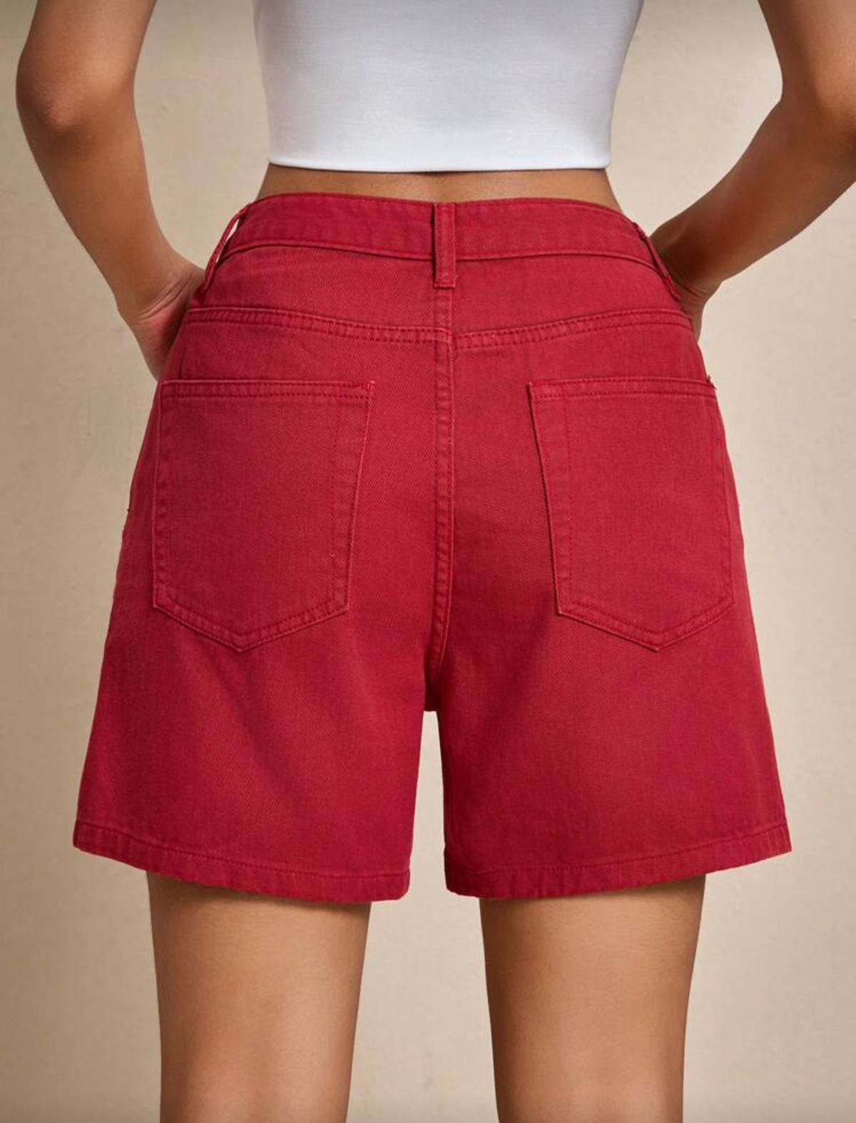 Short largo rojo