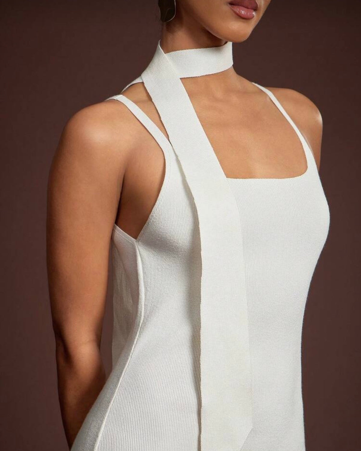 Vestido blanco liso