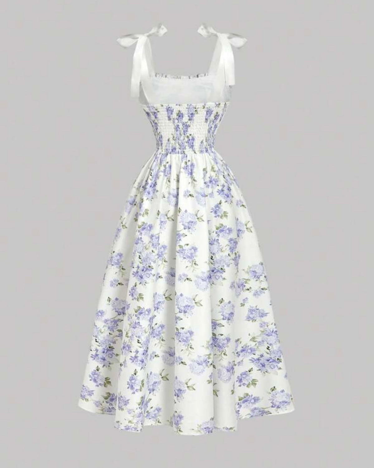 Vestido flores celeste