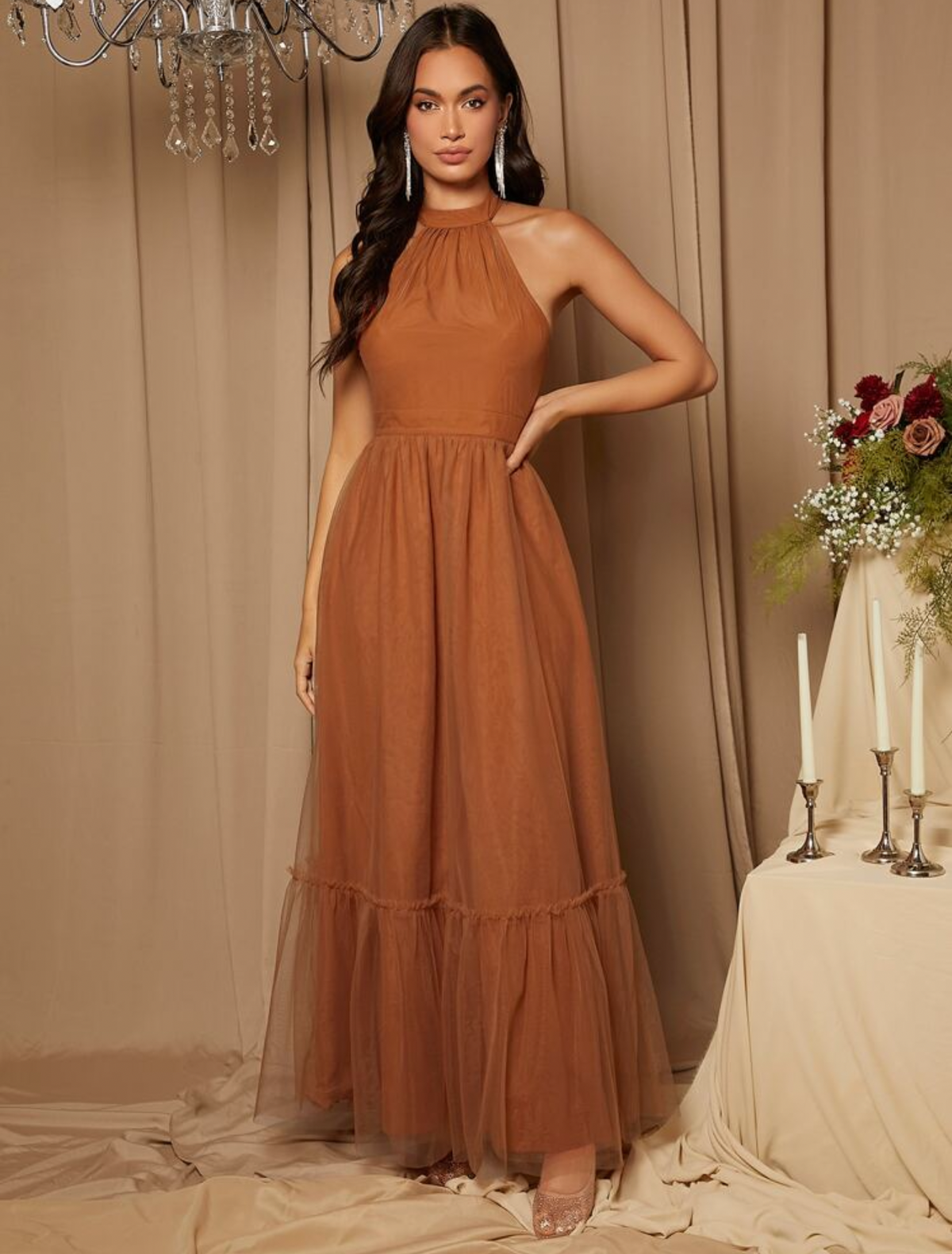 Vestido café
