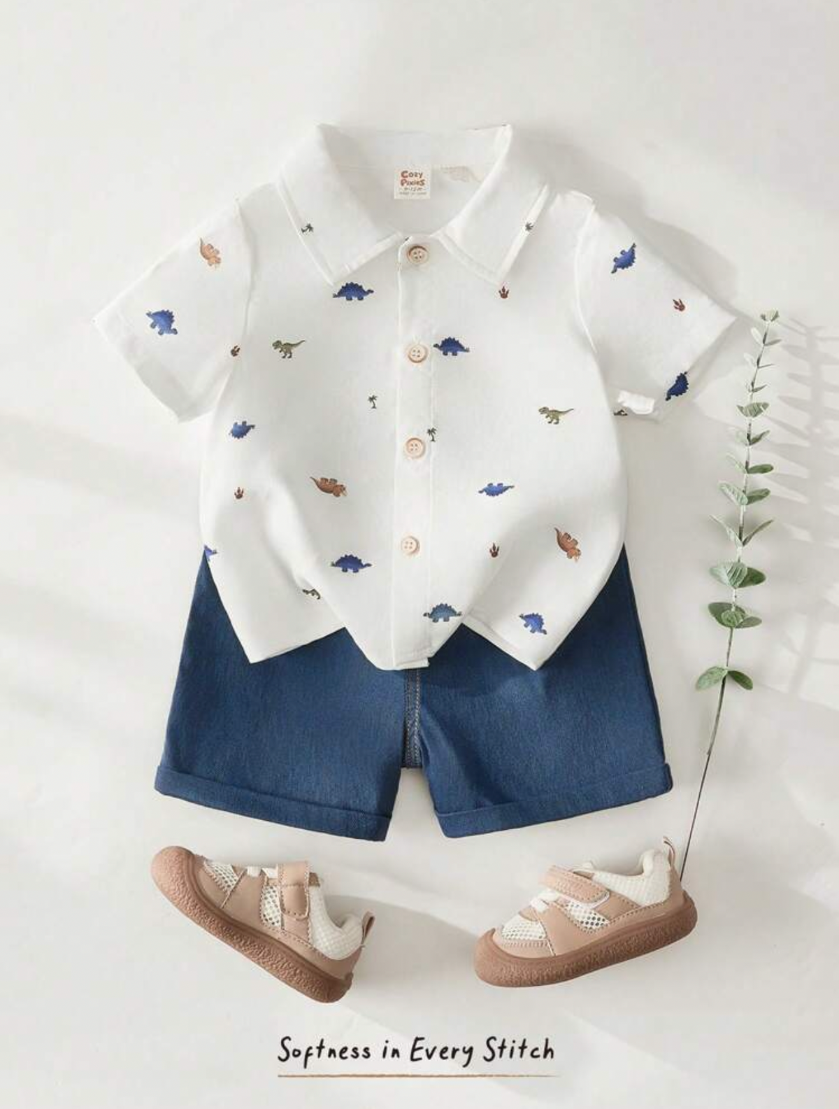 Conjunto azul de dinosaurios