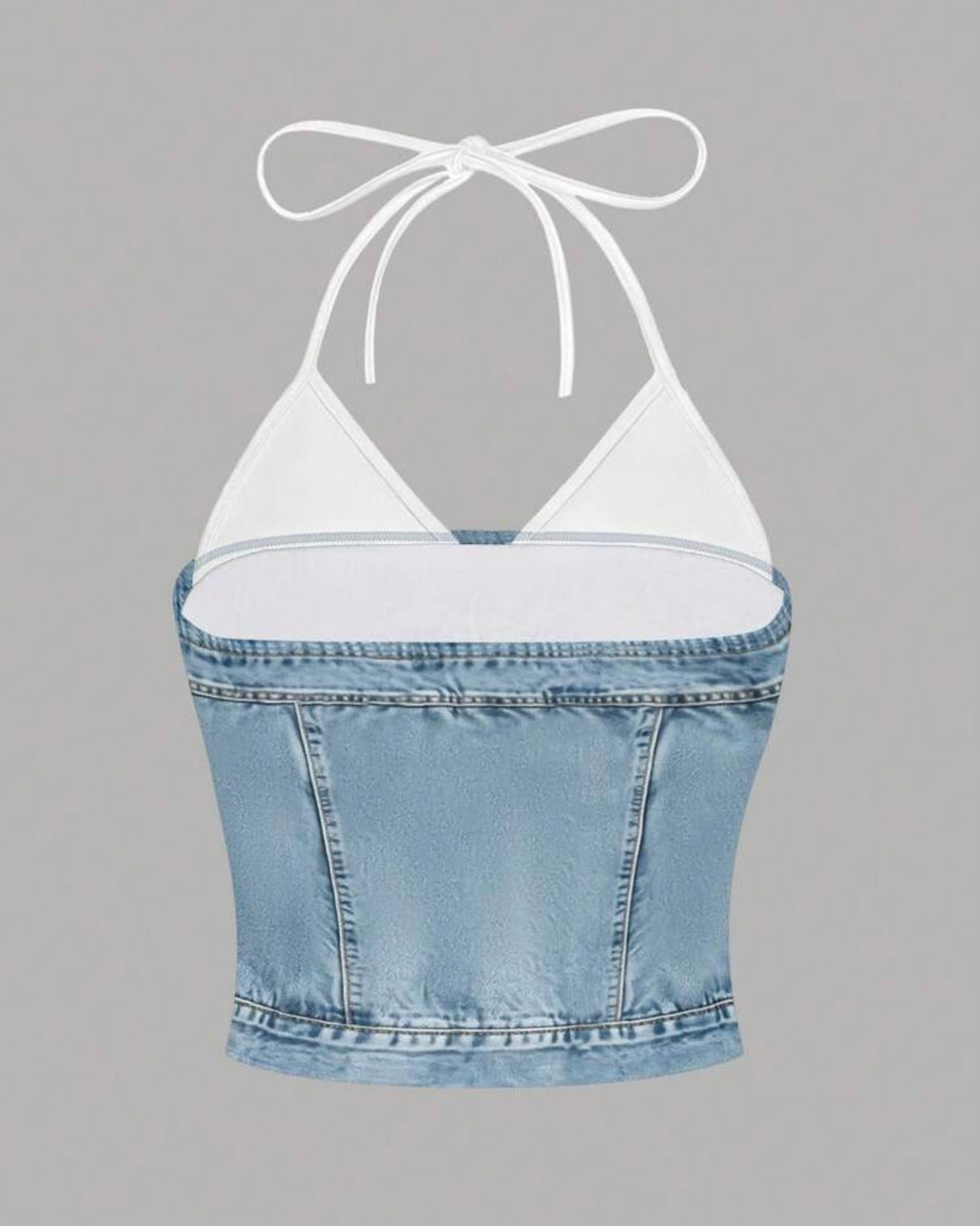 Top estampado de mezclilla