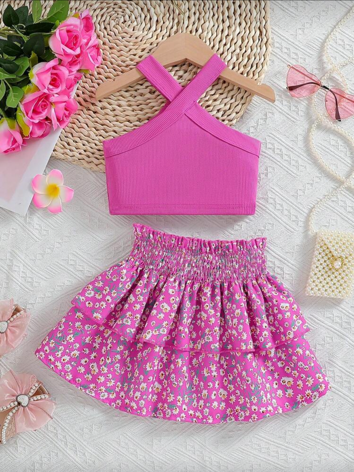 Conjunto top+falda
