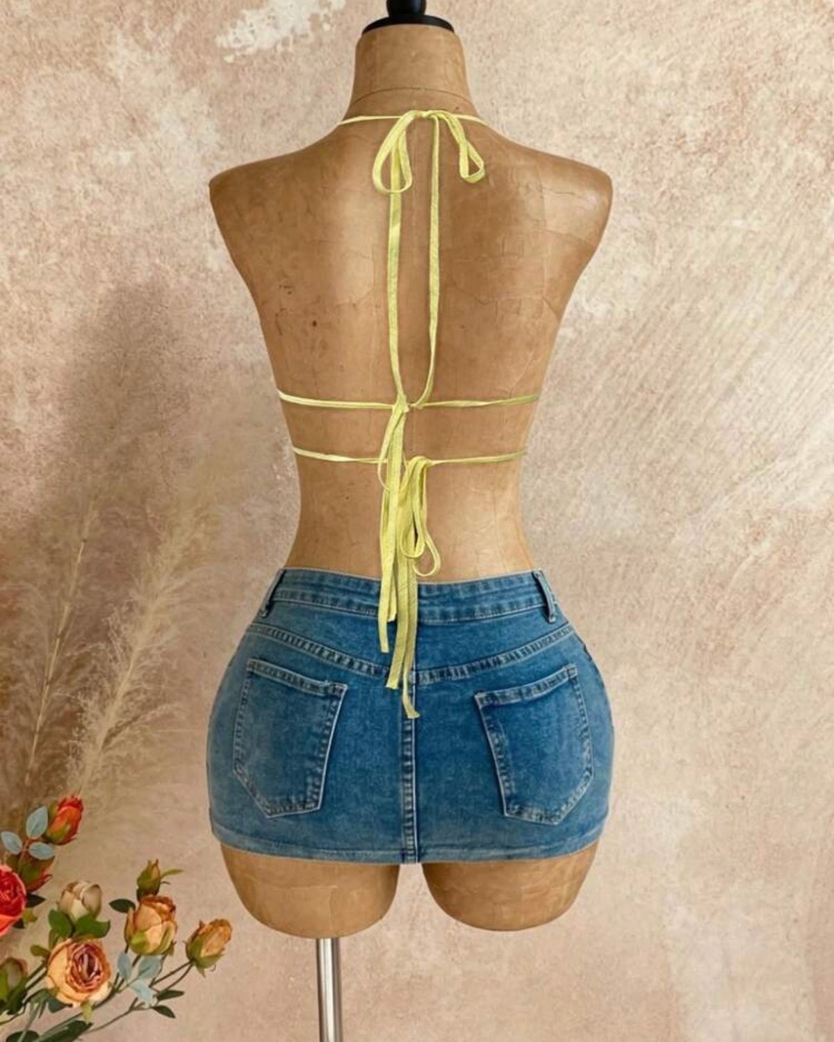 Crop top amarillo