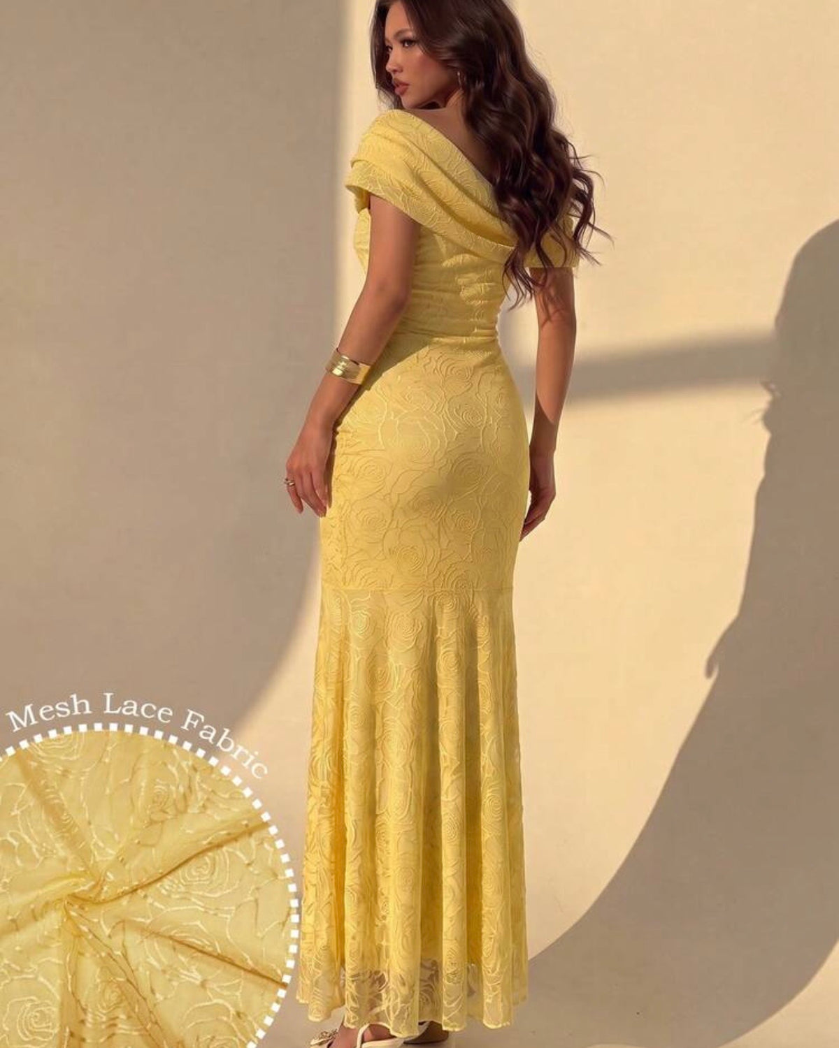 Vestido amarillo straple