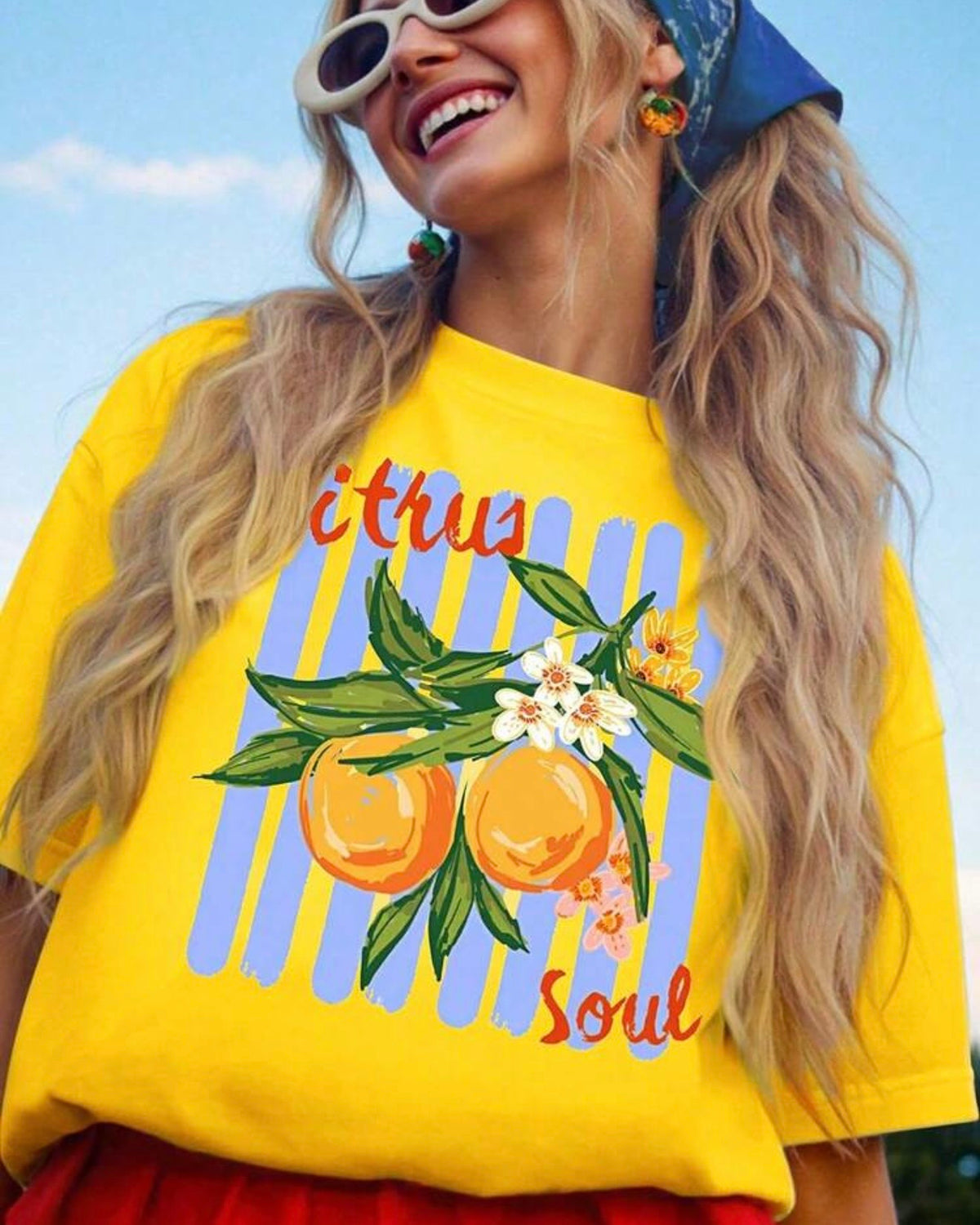 Camisa amarilla estampada