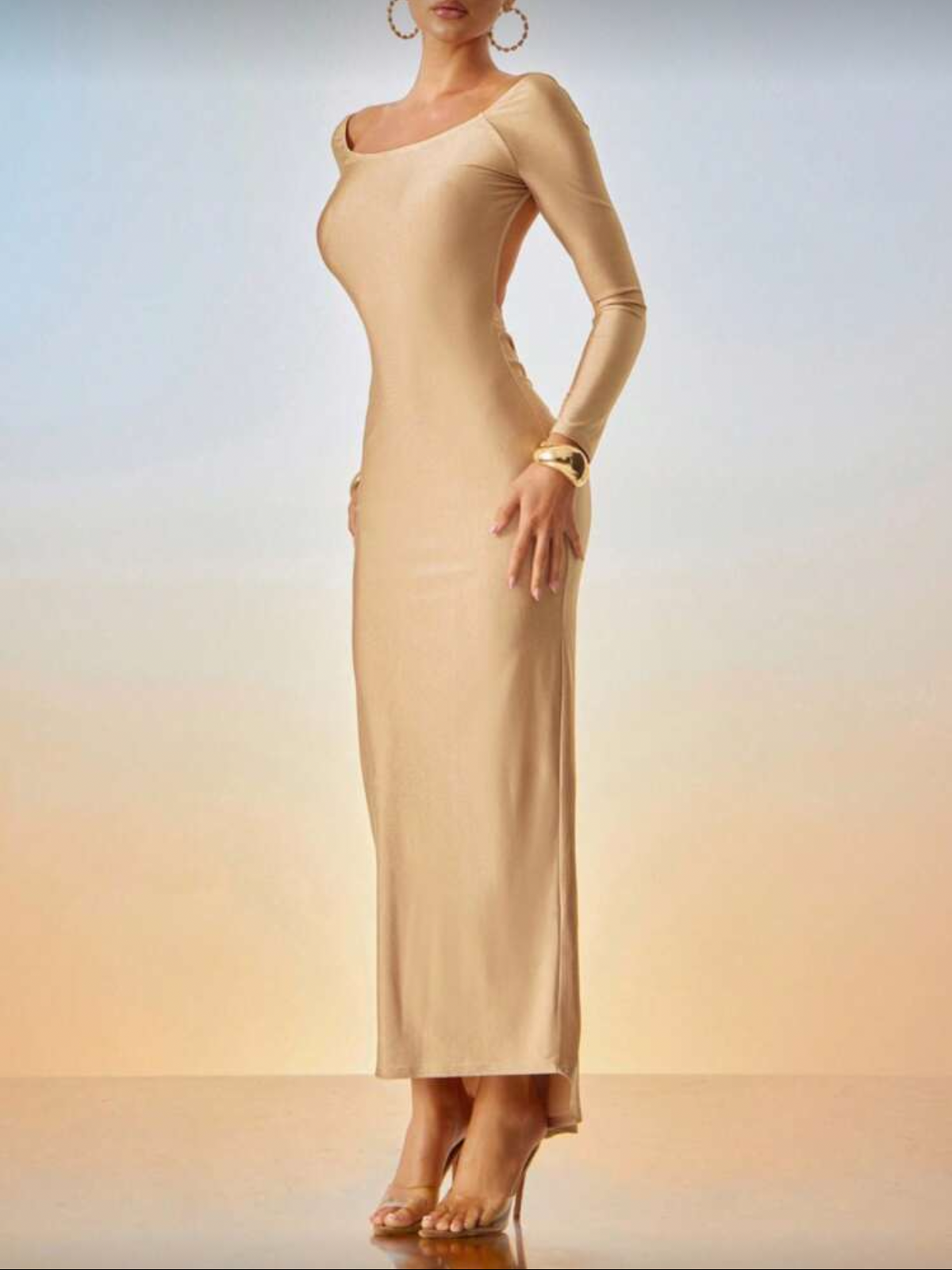 Vestido elegante beige