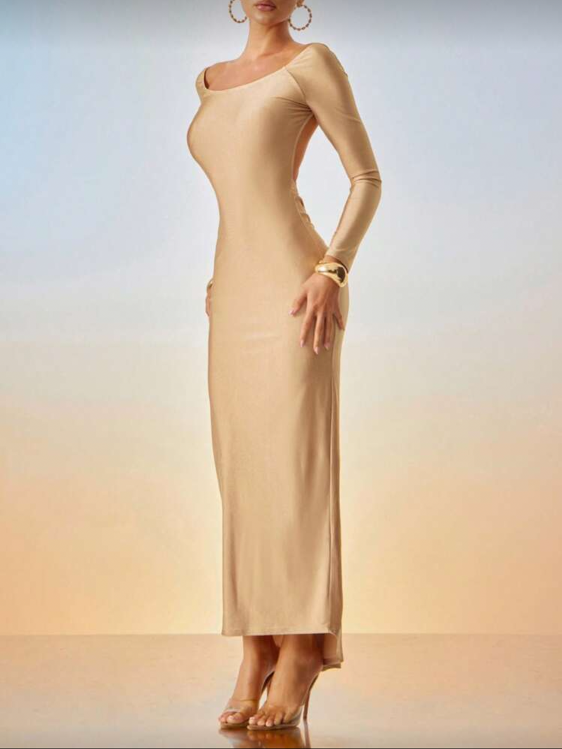 Vestido elegante beige