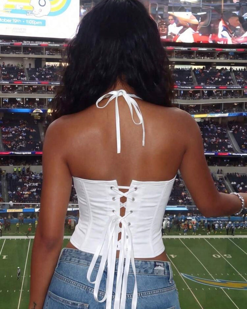 Corset blanco tirantes finos