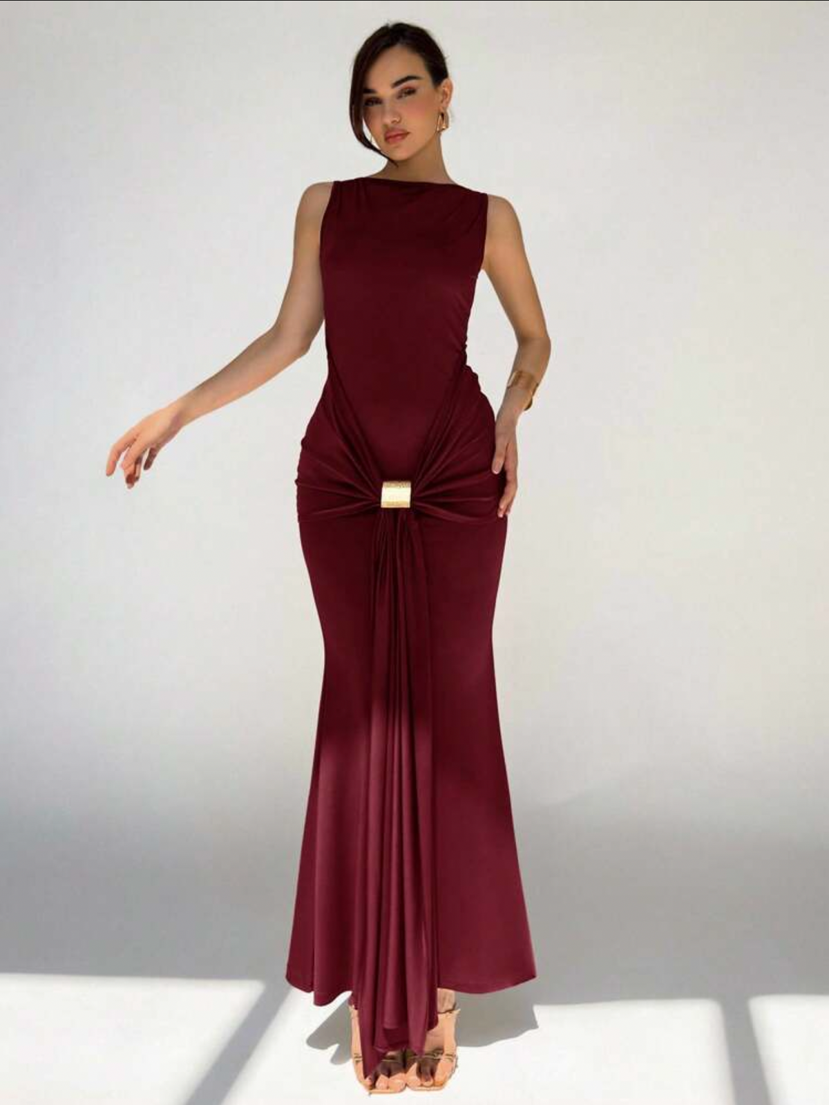 Vestido vino largo
