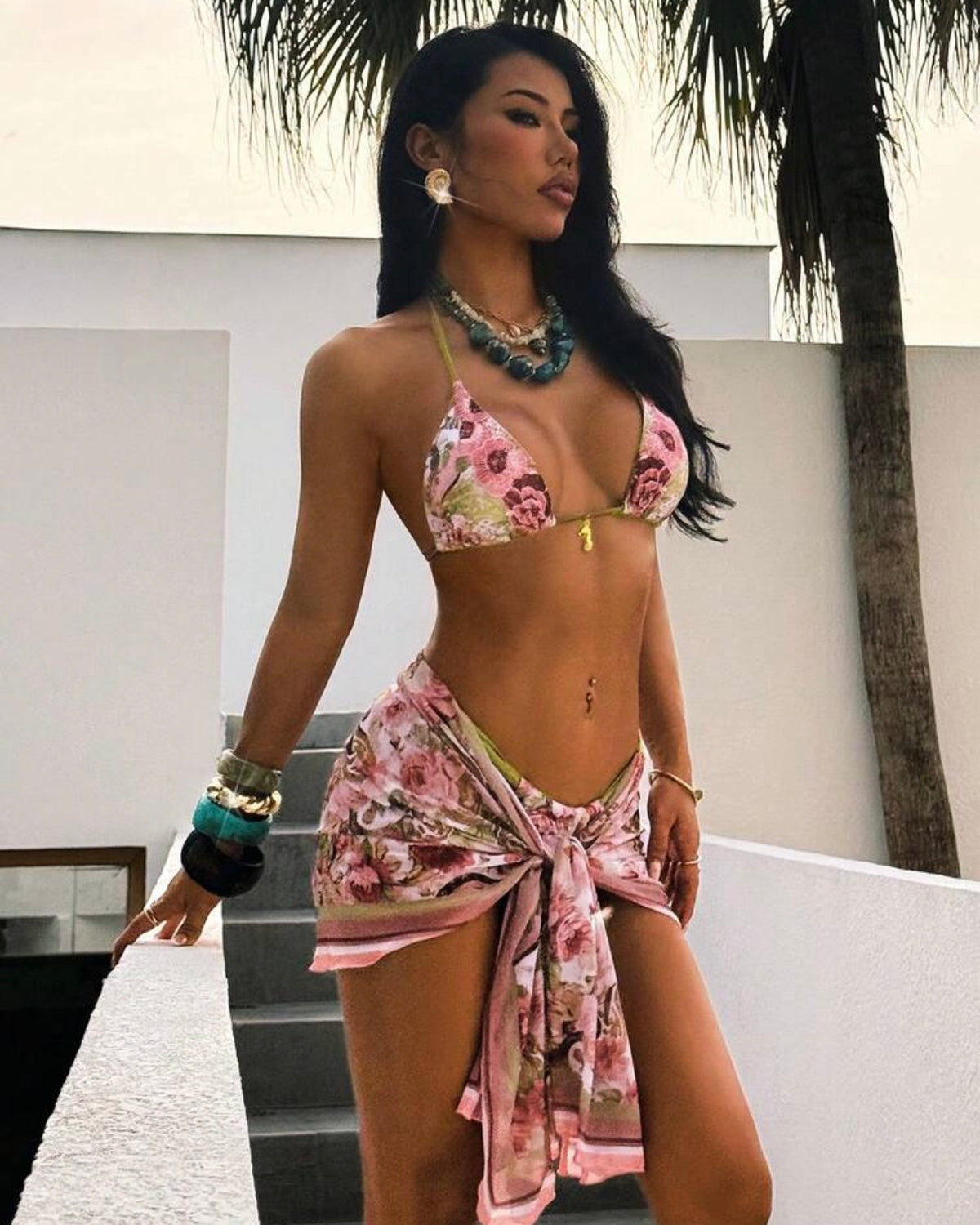 Traje de baño floreado