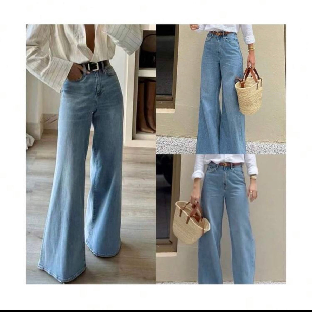 Jeans anchos azules