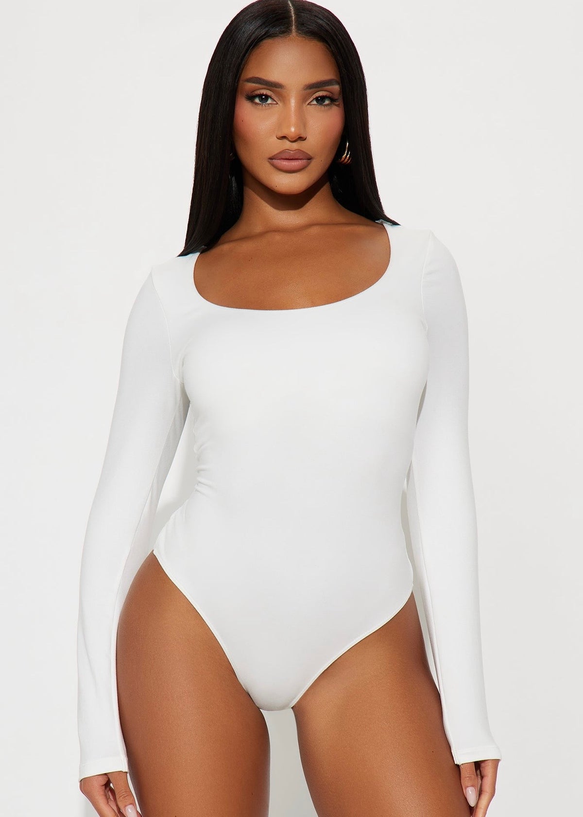 Body manga larga blanco
