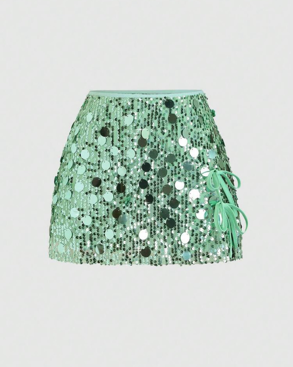 Falda de lentejuelas verde