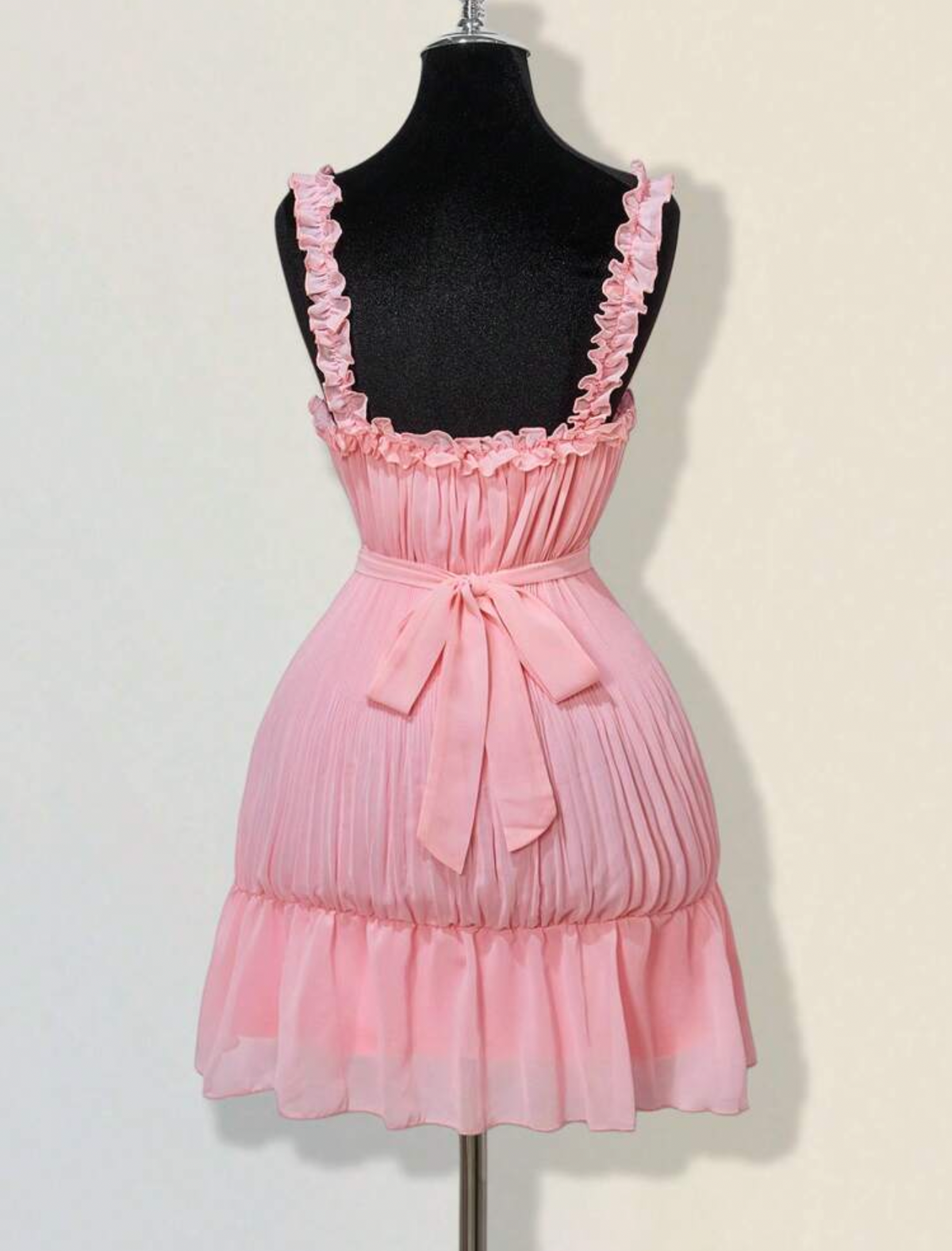 Vestido rosa corto