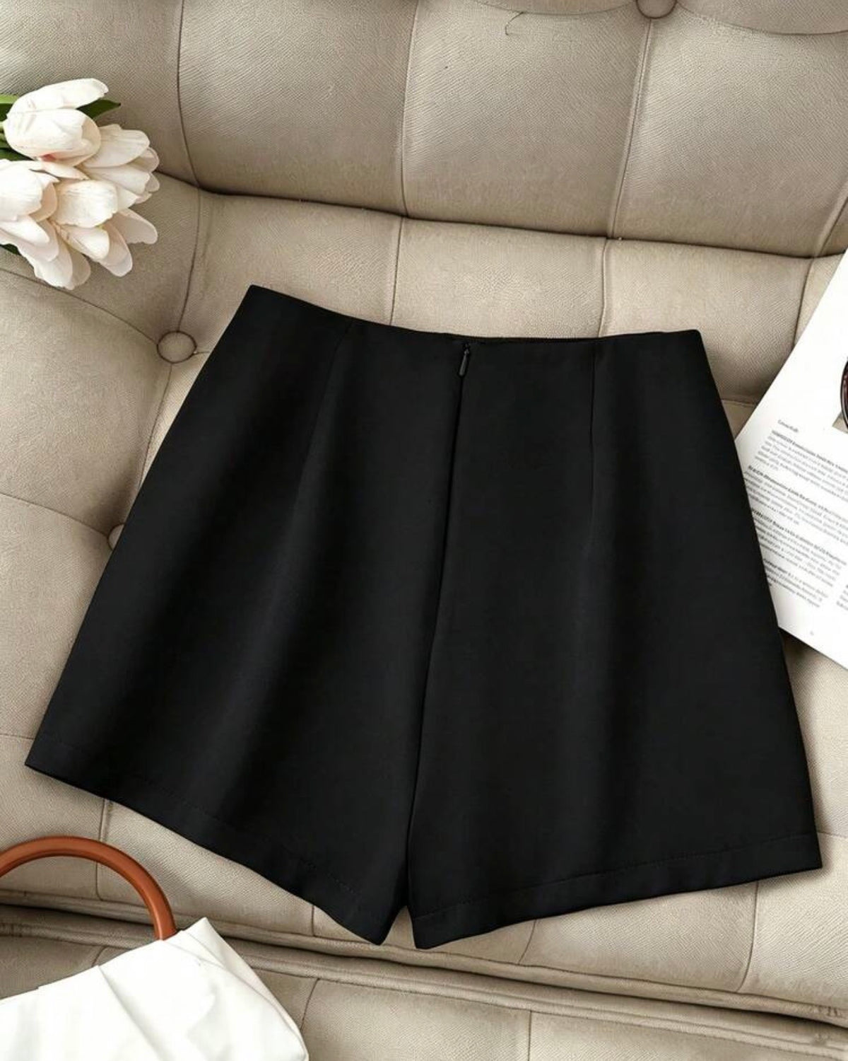 Short enagua negro