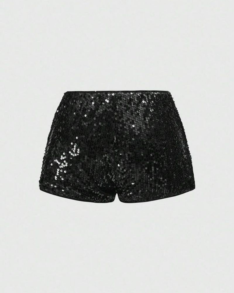 Short de lentejuelas negro