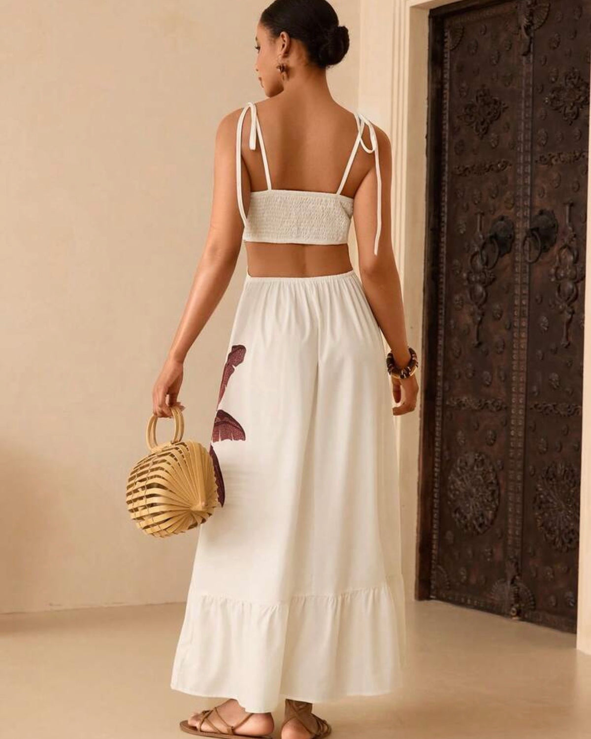 Vestido con palmera