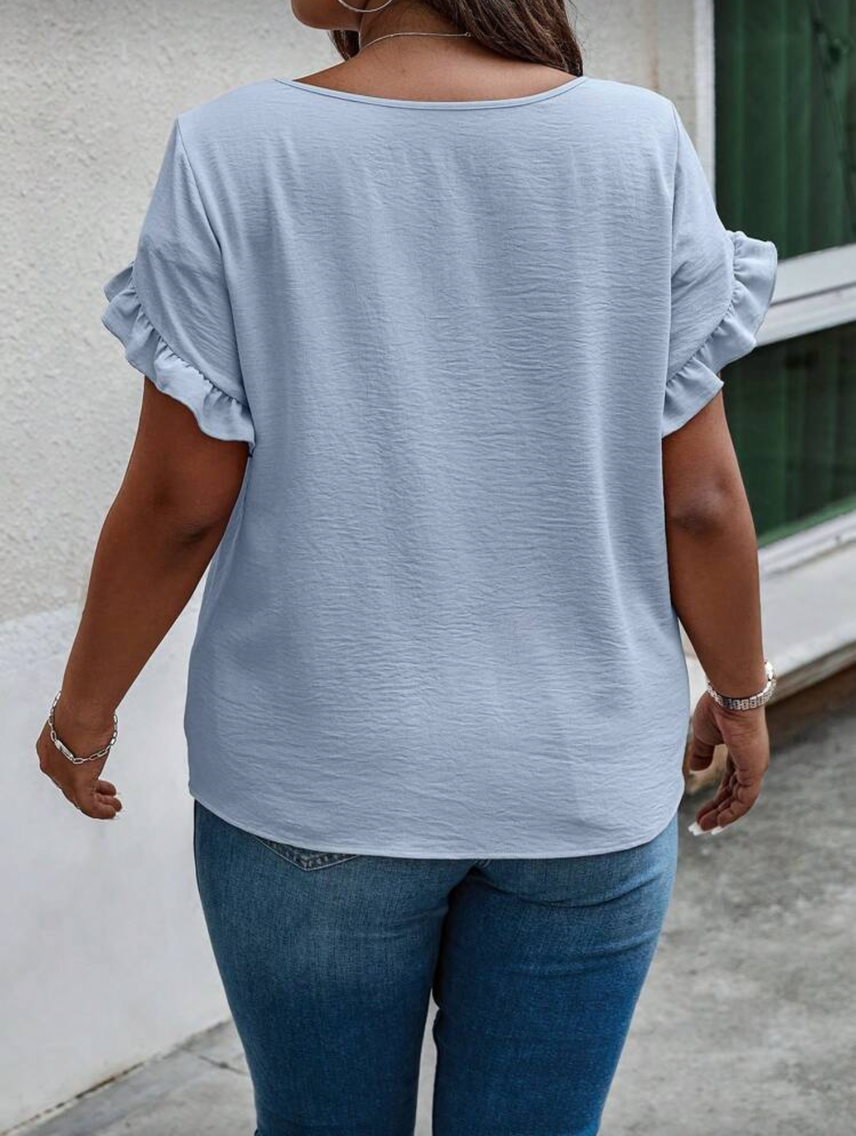 Blusa celeste curvy