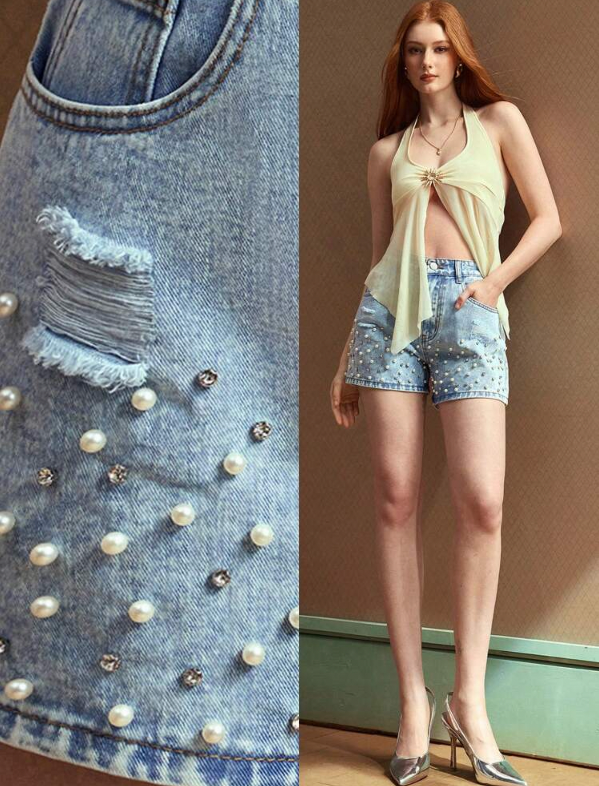 Short de perlas
