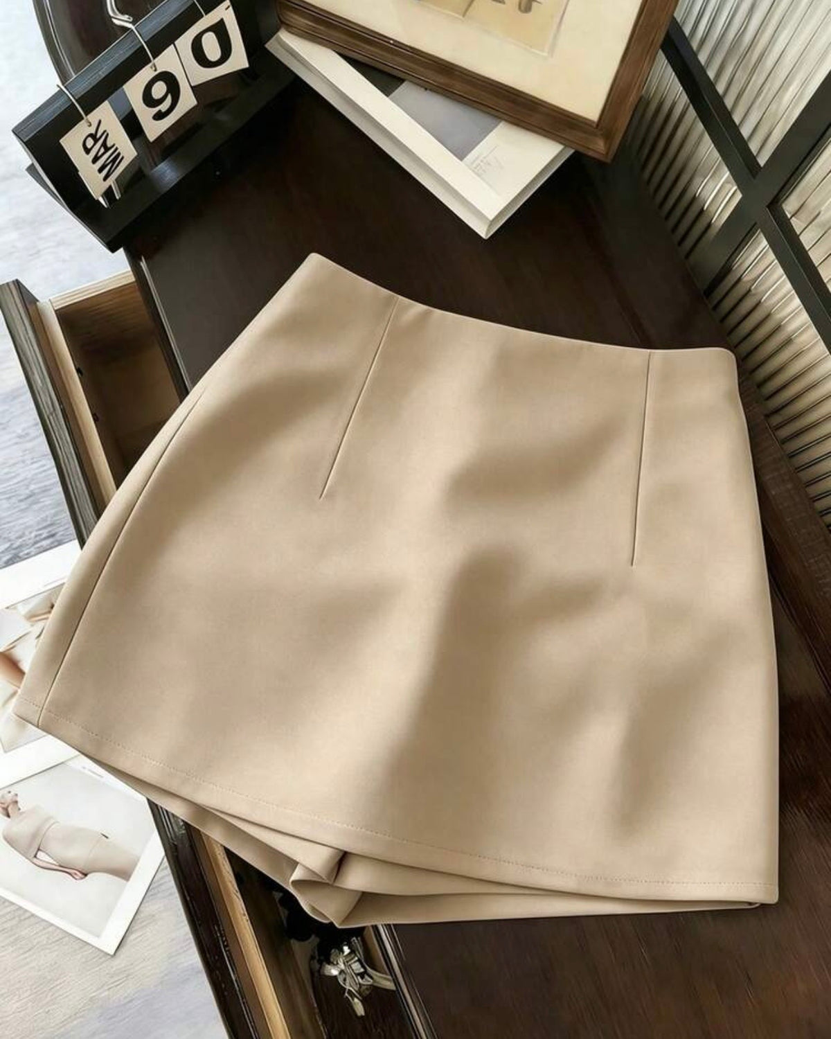 Short enagua francilia caqui