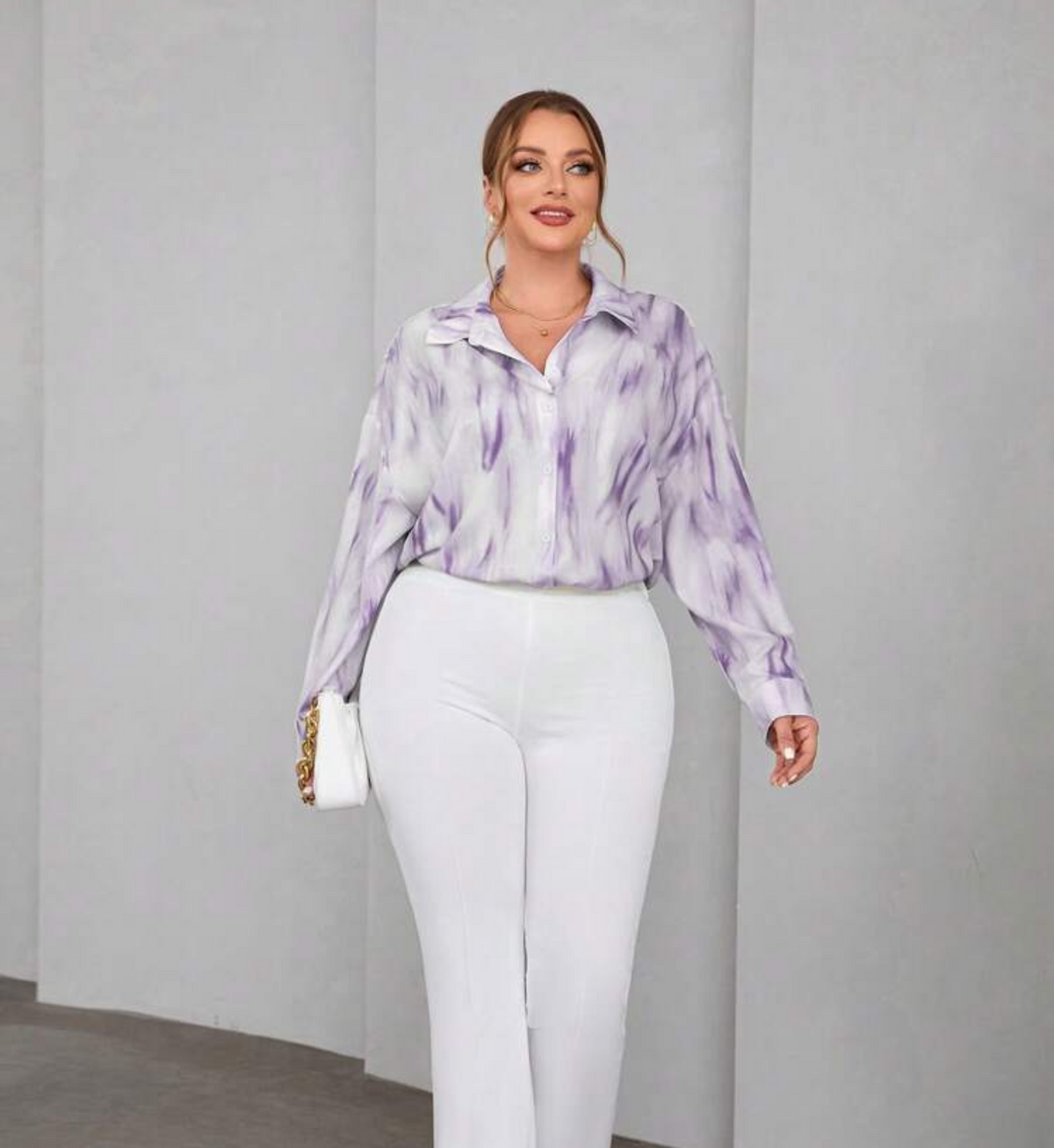 Camisa de botones curvy