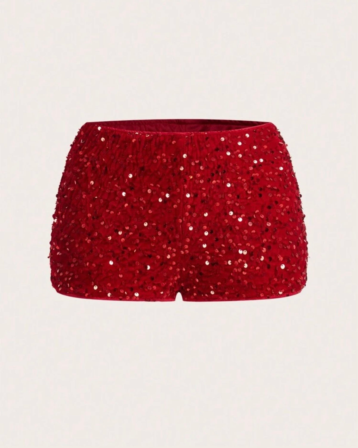 Short rojo de lentejuelas
