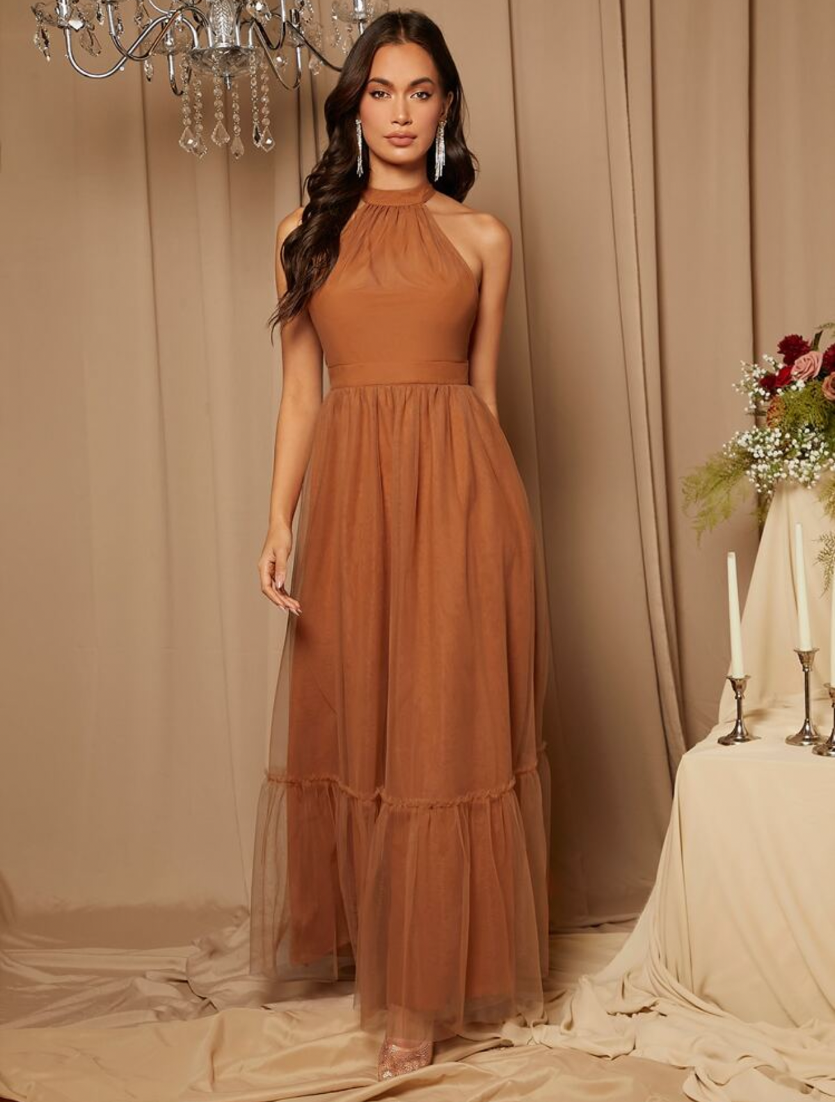 Vestido café