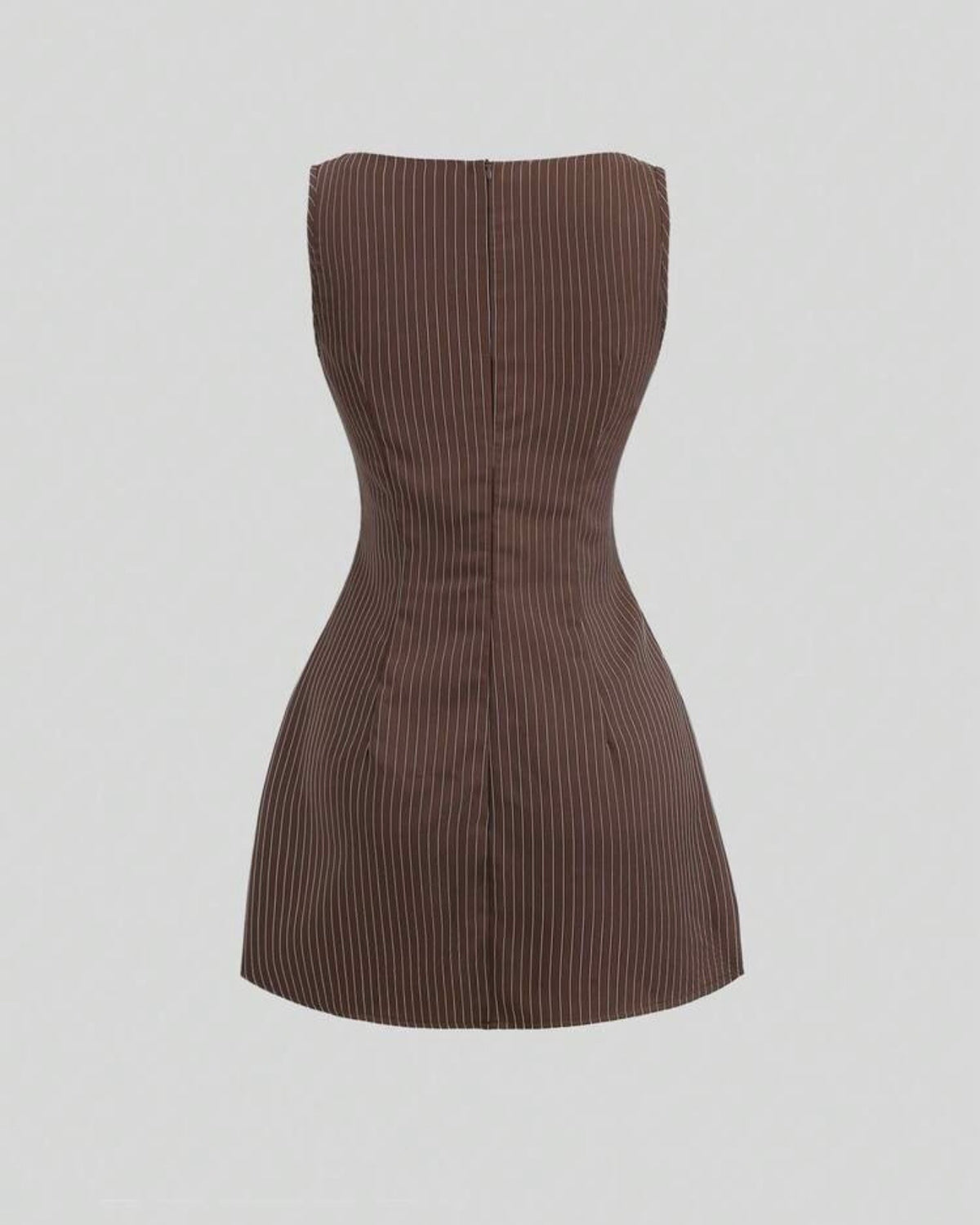 Vestido café corto