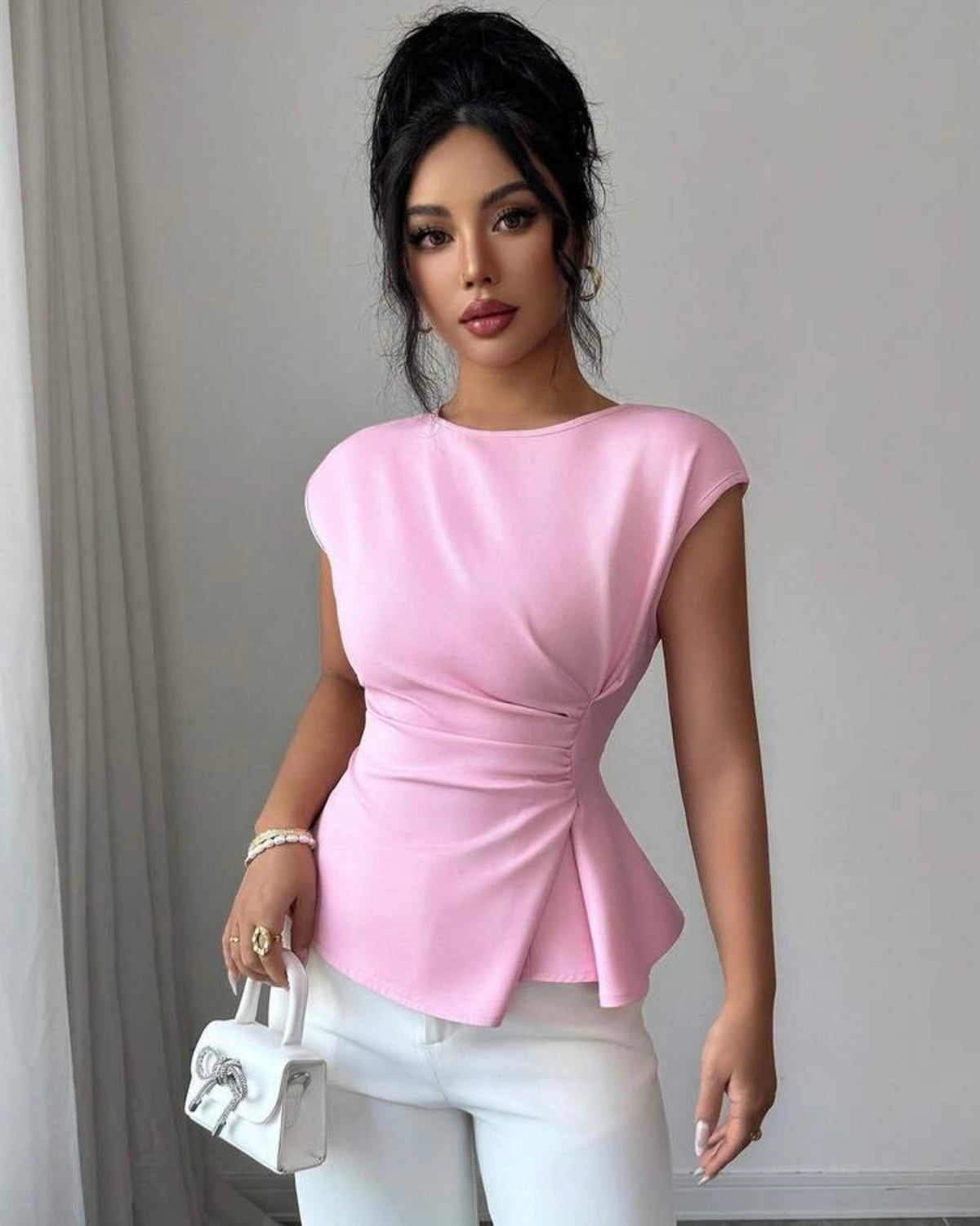 Blusa rosa elegante