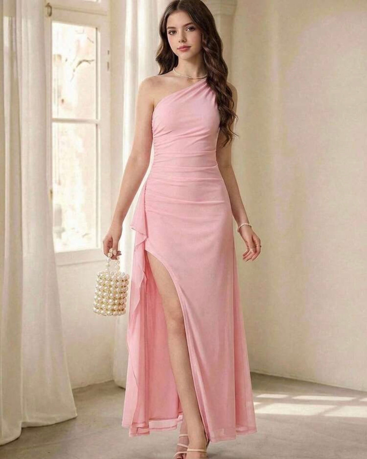 Vestido elegante rosa