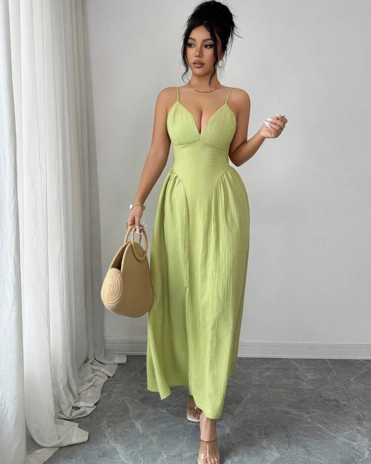 Maxi vestido verde