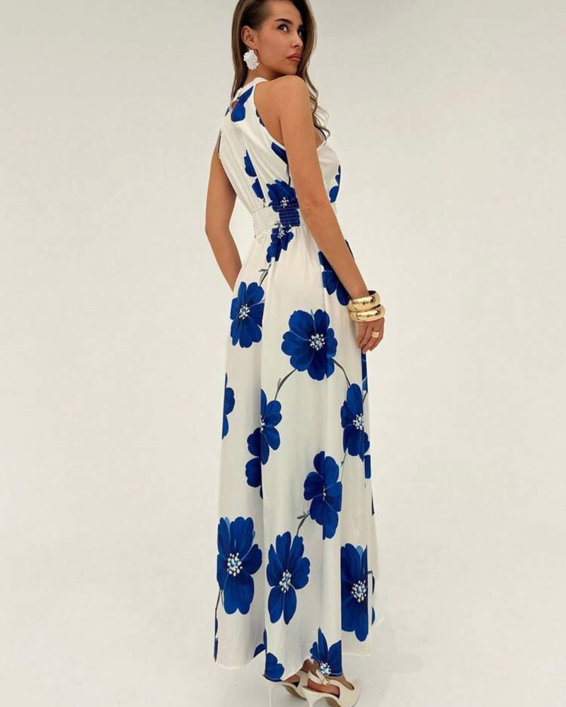 Vestido flores azules